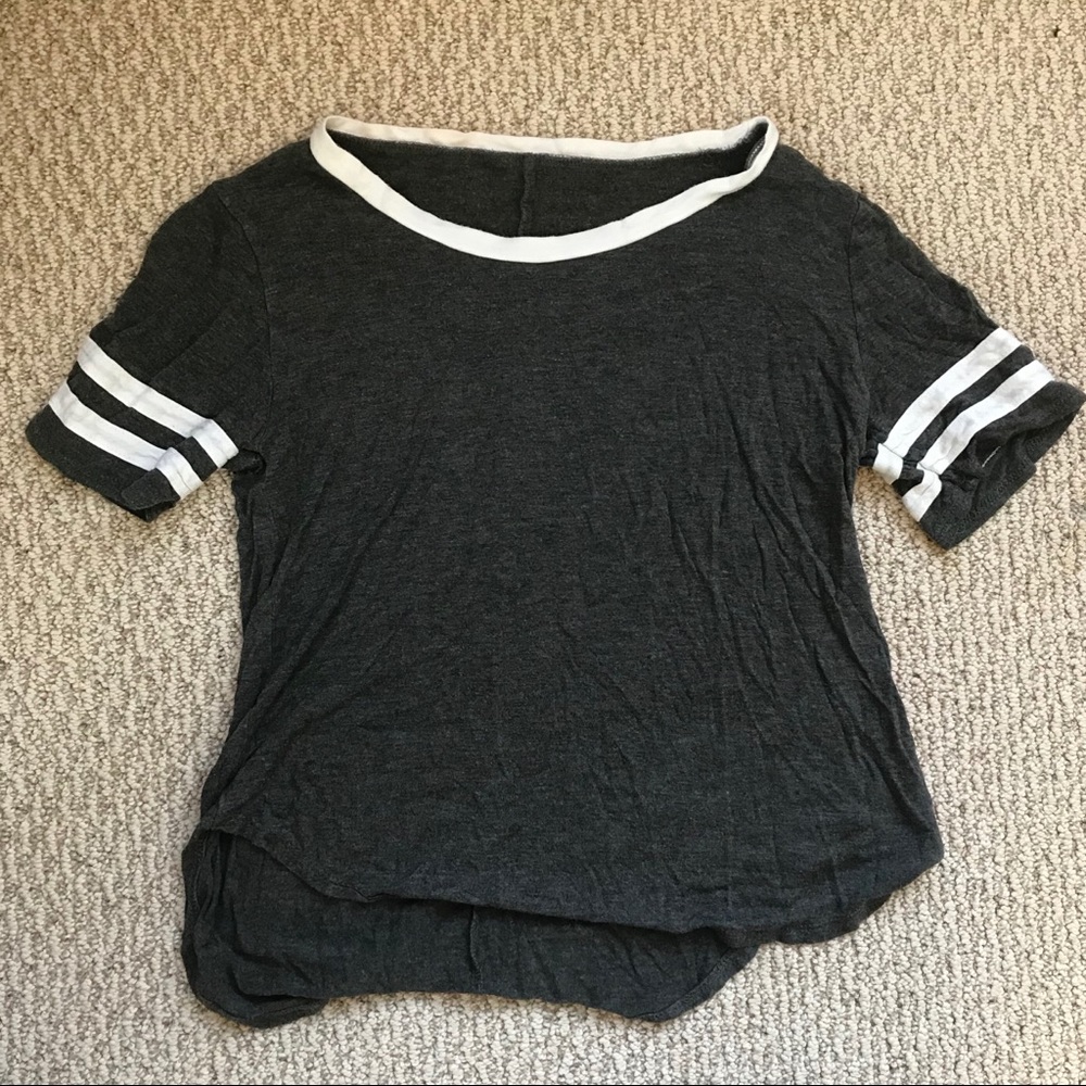 Dark Gray Ringer Tee